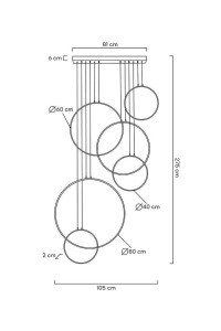 MOOSEE lampa wisząca CIRCULO SIX czarna