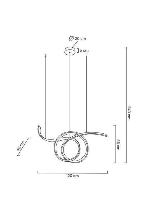 MOOSEE lampa wisząca WAVE 120 złota
