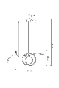 MOOSEE lampa wisząca WAVE 120 złota