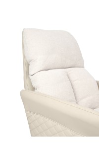 Fotel obrotowy RELAX beżowy - skóra PU,   stal