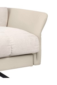 Fotel obrotowy RELAX beżowy - skóra PU,   stal