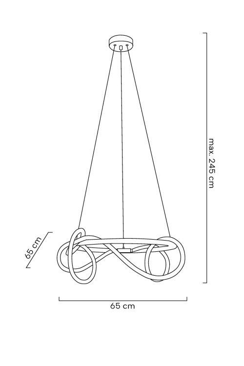 MOOSEE lampa wisząca SERPIENTE 60 czarna