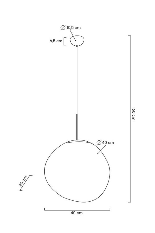 MOOSEE lampa wisząca FUSION 40 miedziana  - akryl
