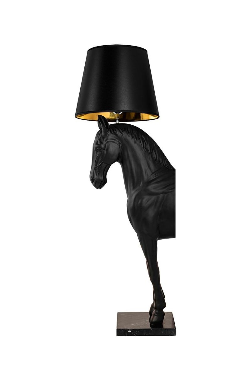MOOSEE lampa podłogowa KOŃ HORSE STAND    S czarna - włókno szklane