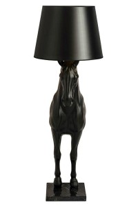 MOOSEE lampa podłogowa KOŃ HORSE STAND    S czarna - włókno szklane