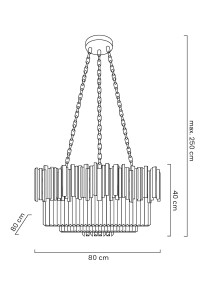 MOOSEE lampa wisząca IMPERIAL SILVER 80
