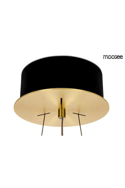 MOOSEE lampa wisząca SATURNUS 47 DUO złota - LED, kryształ, stal szczotkowana