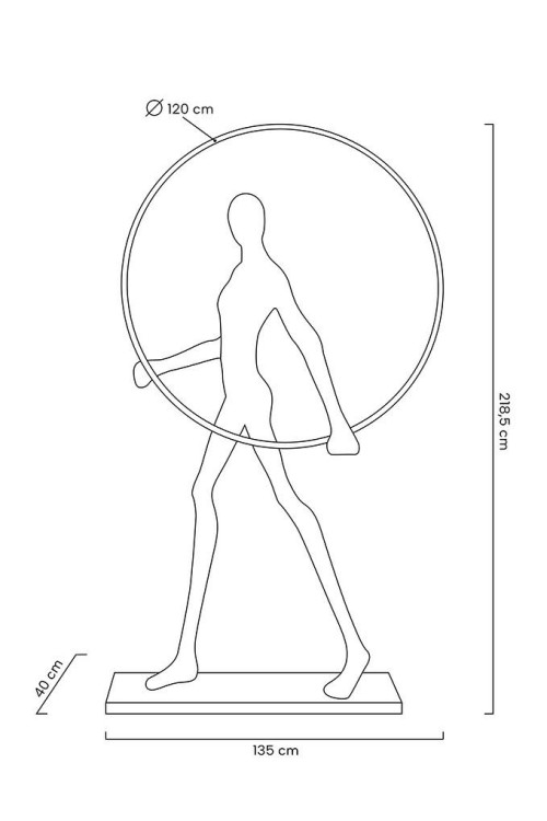 MOOSEE lampa podłogowa HUMAN ROUND        włókno szklane