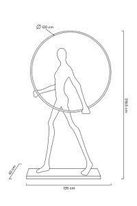 MOOSEE lampa podłogowa HUMAN ROUND        włókno szklane