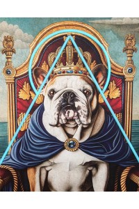 Obraz NEON BULLDOG 80x100 cm