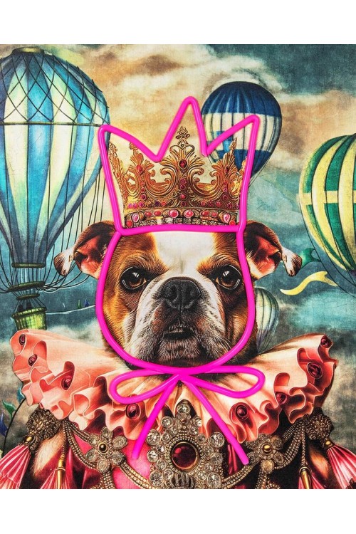 Obraz NEON BULLDOG BALOON 80x100 cm
