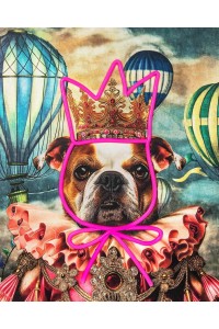 Obraz NEON BULLDOG BALOON 80x100 cm