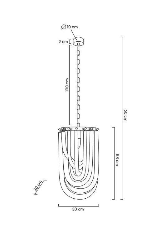 MOOSEE lampa wisząca MURANO L złota
