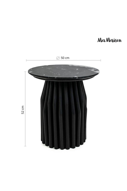 MaMaison stolik LEVANTE 50 czarny marmur  / drewno