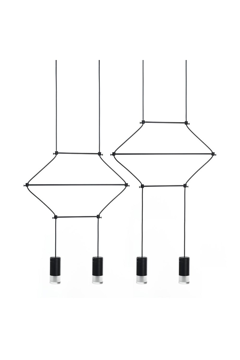 MOOSEE lampa wisząca FLUSSO LINE 4        czarna