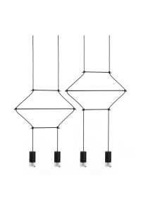MOOSEE lampa wisząca FLUSSO LINE 4        czarna