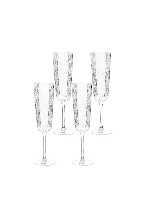 KARE komplet 4 kieliszków do szampana     CASCATA 250ml