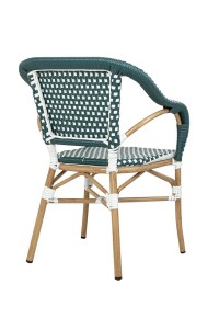 Krzesło ogrodowe CAFE MIRAMAR turkus /    morski rattan