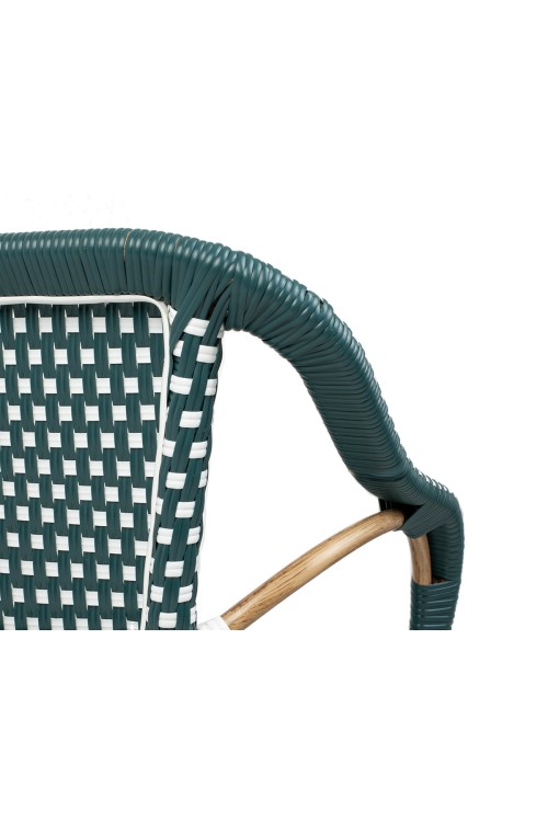 Krzesło ogrodowe CAFE MIRAMAR turkus /    morski rattan