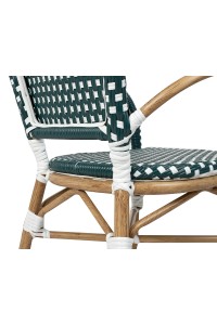 Krzesło ogrodowe CAFE MIRAMAR turkus /    morski rattan