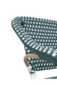 Krzesło ogrodowe CAFE MIRAMAR turkus /    morski rattan