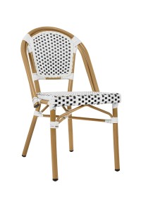 Krzesło ogrodowe CAFE PARIS białe rattan