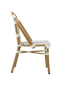 Krzesło ogrodowe CAFE PARIS białe rattan