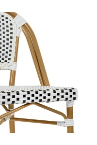 Krzesło ogrodowe CAFE PARIS białe rattan