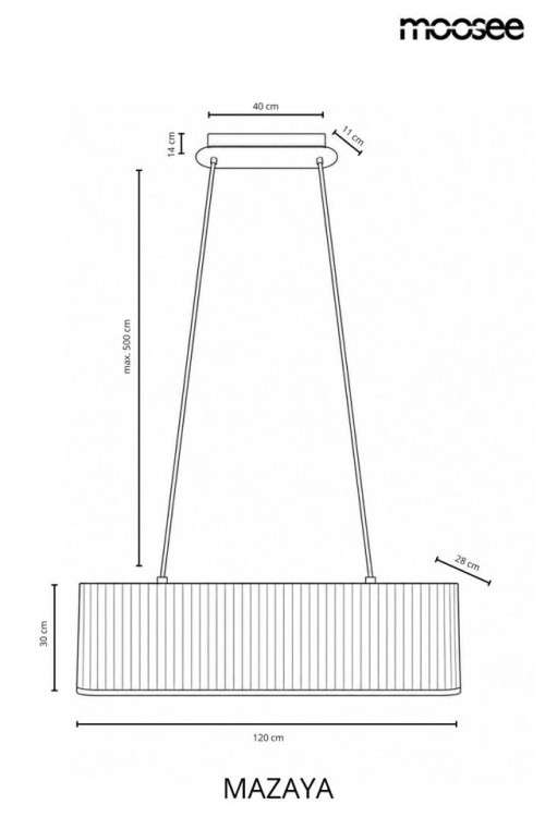 MOOSEE lampa wisząca MAZAYA biała