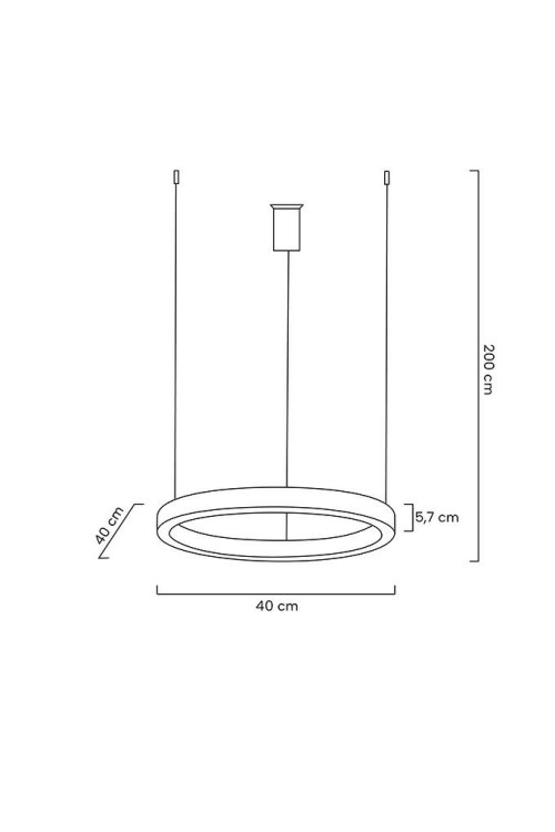 MOOSEE lampa wisząca RING 40 srebrna
