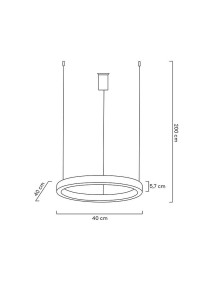 MOOSEE lampa wisząca RING 40 srebrna