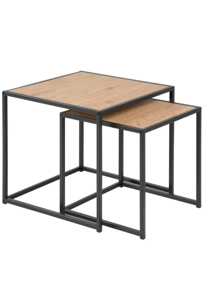 ACTONA zestaw stolików SEAFORD dąb - MDF, metal