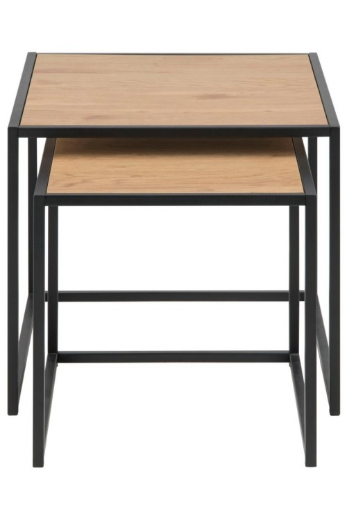 ACTONA zestaw stolików SEAFORD dąb - MDF, metal