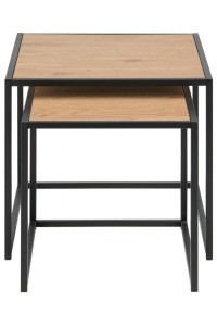 ACTONA zestaw stolików SEAFORD dąb - MDF, metal