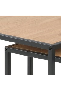 ACTONA zestaw stolików SEAFORD dąb - MDF, metal