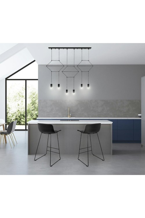 MOOSEE lampa wisząca FLUSSO LINE 6        czarna