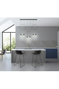 MOOSEE lampa wisząca FLUSSO LINE 6        czarna