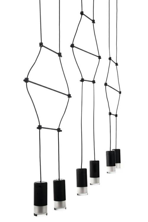 MOOSEE lampa wisząca FLUSSO LINE 6        czarna