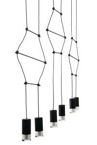 MOOSEE lampa wisząca FLUSSO LINE 6        czarna
