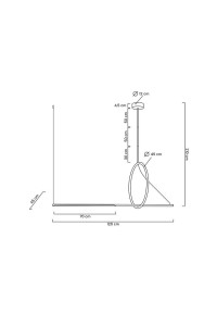 MOOSEE lampa wisząca STICK czarna