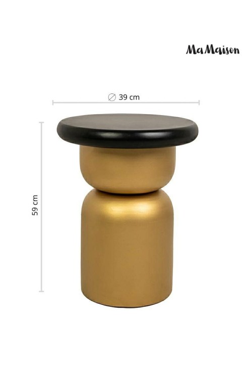 MaMaison stolik LEONARDO 39 czarny /      złoty