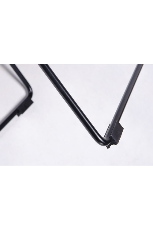 Krzesło NET SOFT czarne - czarna poduszka, metal