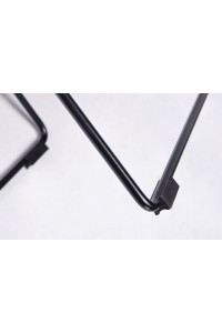 Krzesło NET SOFT czarne - czarna poduszka, metal