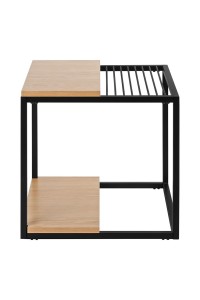 Stolik GALLER dąb - gazetnik, MDF, metal
