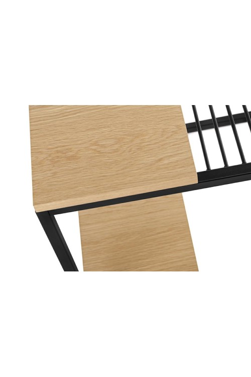 Stolik GALLER dąb - gazetnik, MDF, metal