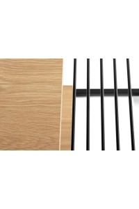 Stolik GALLER dąb - gazetnik, MDF, metal