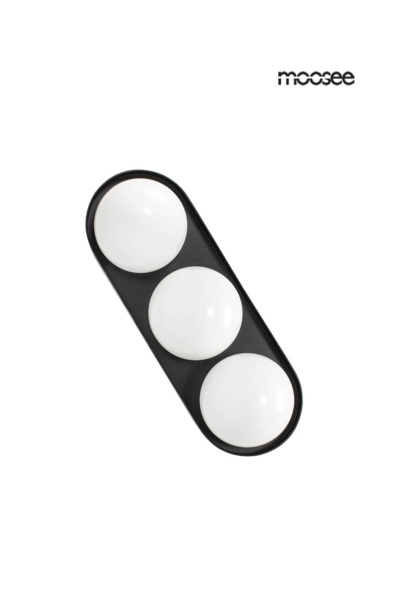 MOOSEE lampa ścienna DROPS 3 czarna