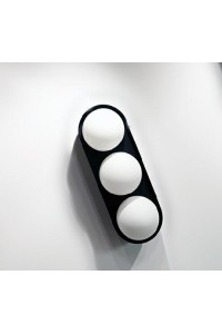 MOOSEE lampa ścienna DROPS 3 czarna