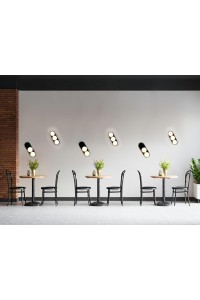 MOOSEE lampa ścienna DROPS 3 czarna