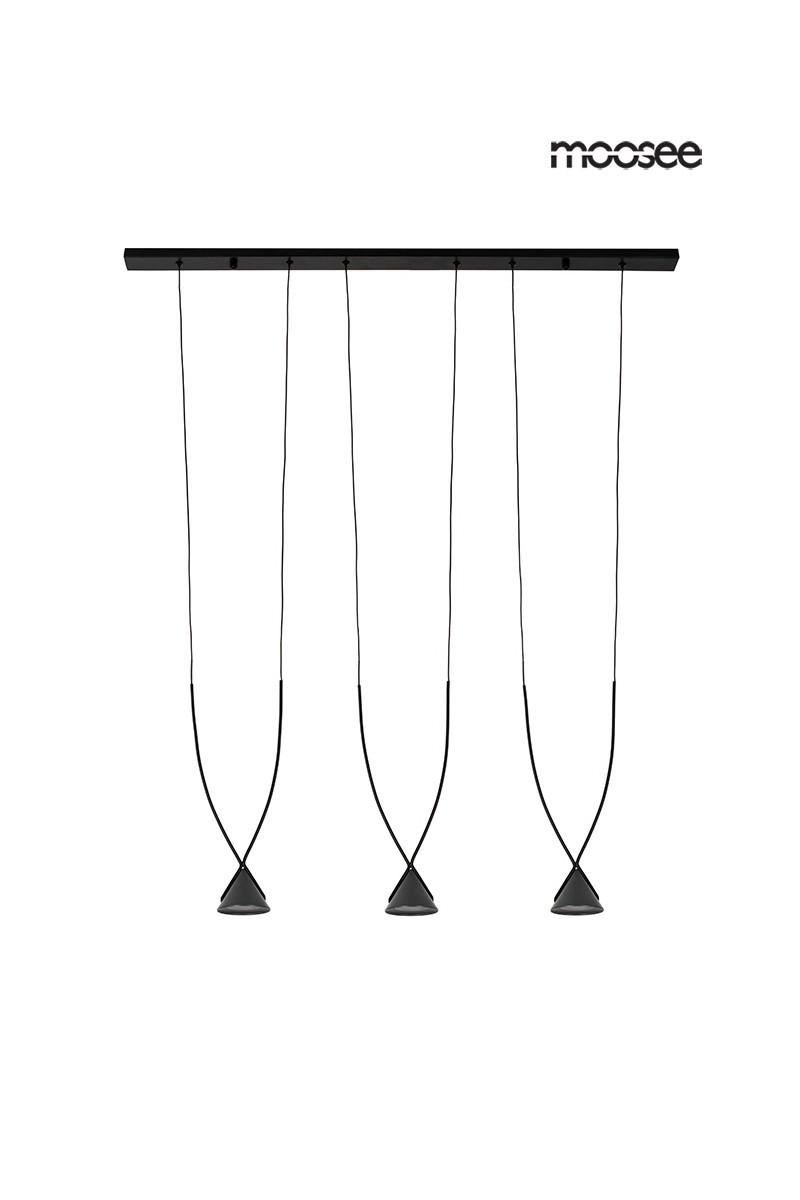 MOOSEE lampa wisząca ATLAS 3 czarna